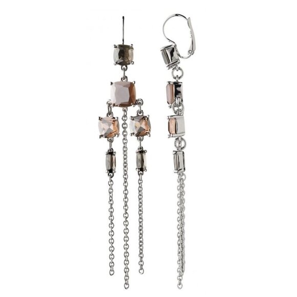 Dyrberg/Kern Werdina crystal glass chandelier earrings - Picture 1 of 4